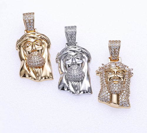 Prívesok Jesus Piece - prémiové zirkóny