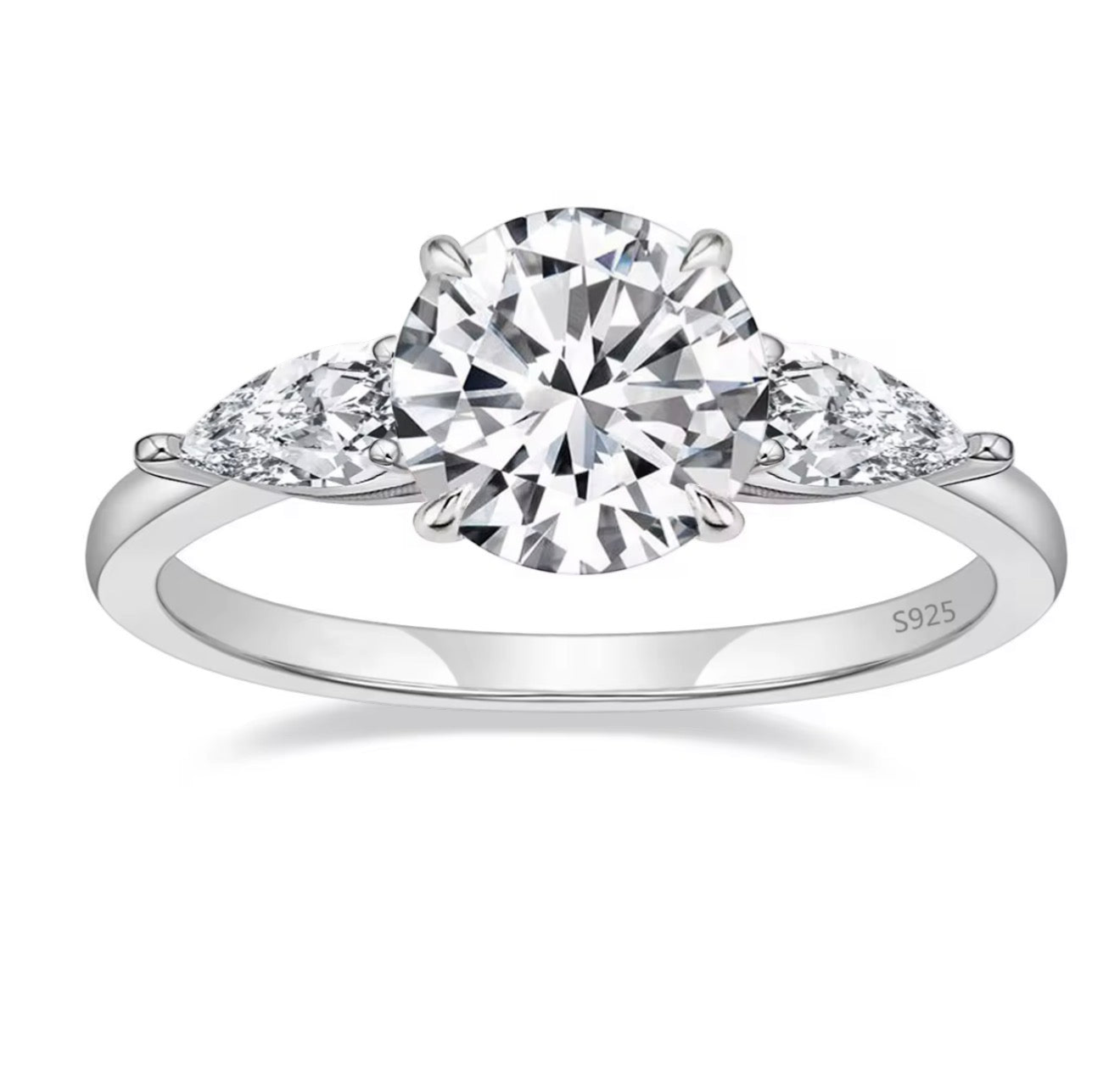 Set prsteňov Royal Pear - pozlátené striebro 925