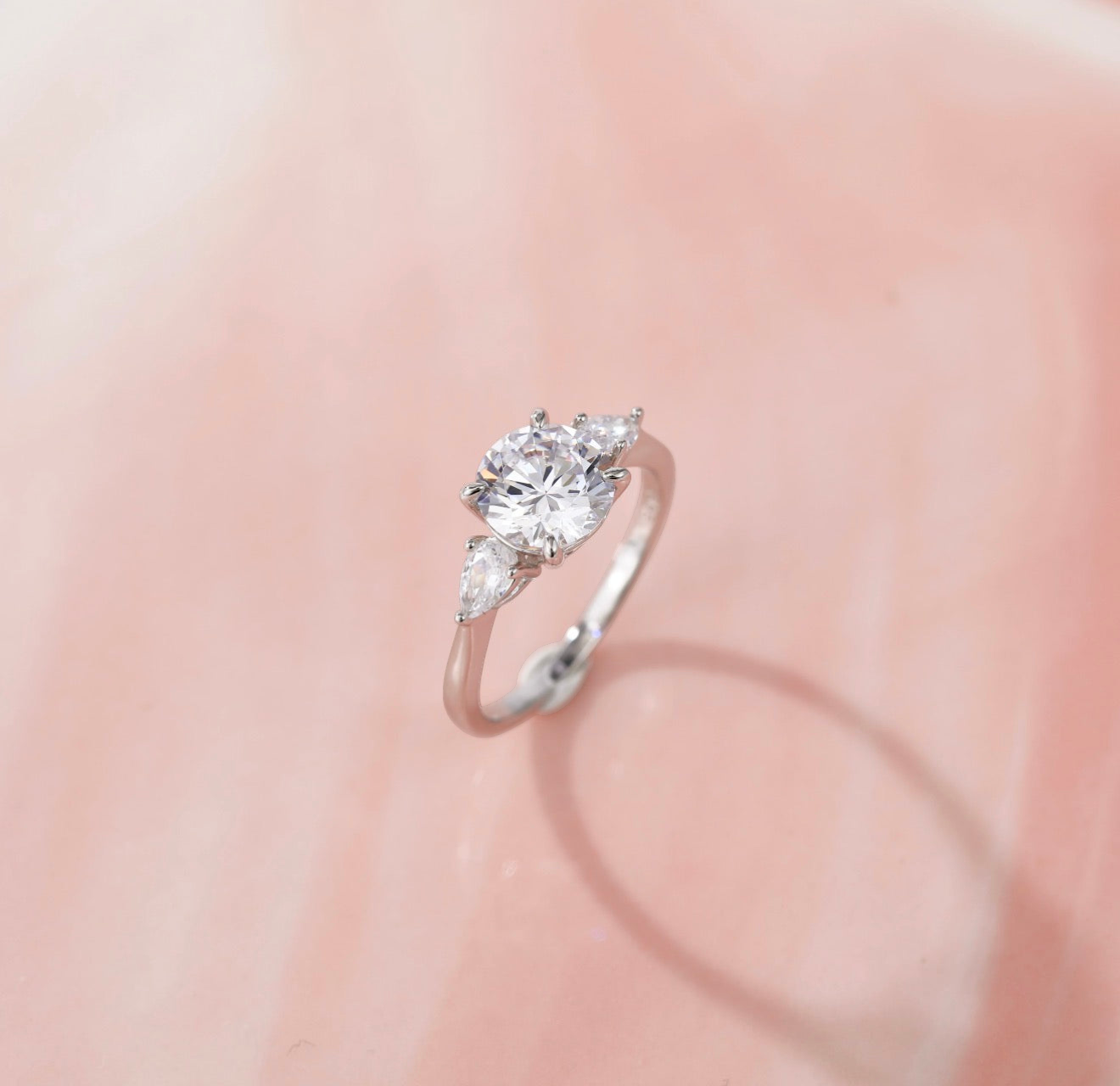 Set prsteňov Royal Pear - pozlátené striebro 925