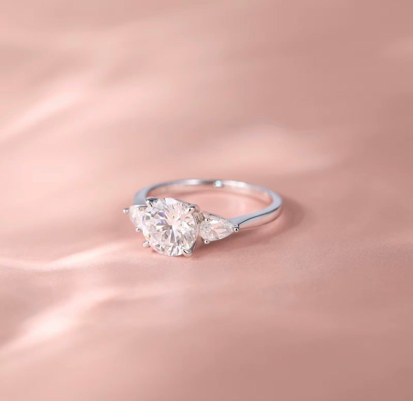 Set prsteňov Royal Pear - pozlátené striebro 925